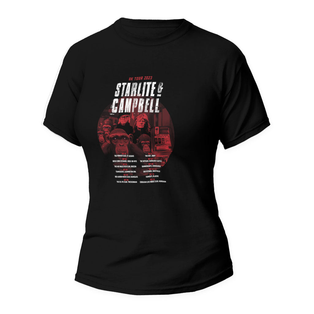 STARLITE & CAMPBELL 2023 UK TOUR  women's cut t-shirt